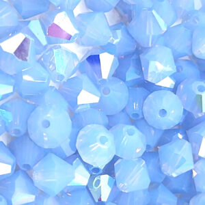 Preciosa Milky Blue Opal Beads - 6 mm (pack of approx. 100 pcs.)