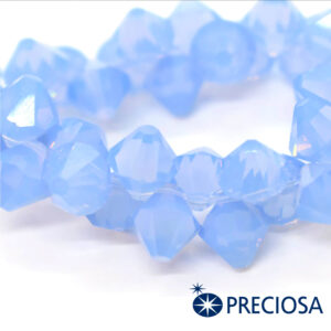 Preciosa Milky Blue Opal Beads - 6 mm (pack of approx. 100 pcs.)
