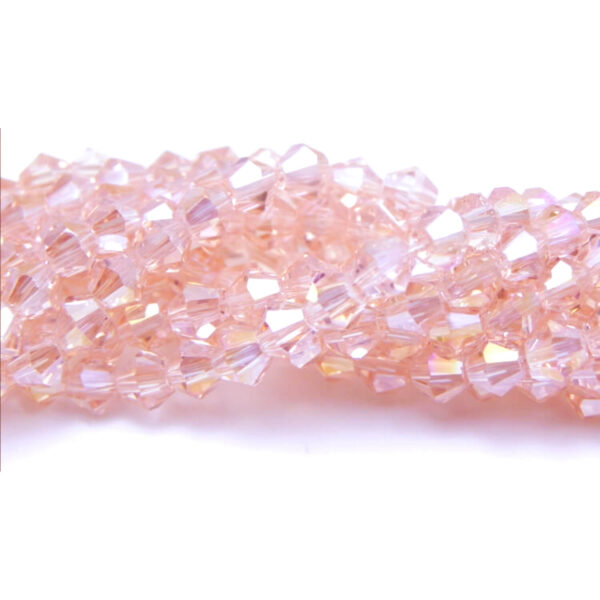 RosePeach_glass bead bicone
