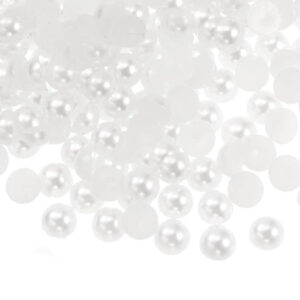 Pack of Satin White Half Pearls