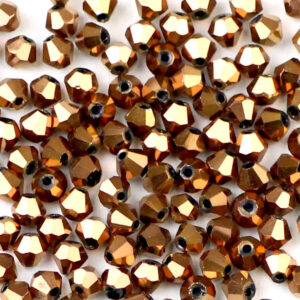 Copper Glass Beads - 4 mm (4x pack of approx. 100 pcs./pack)