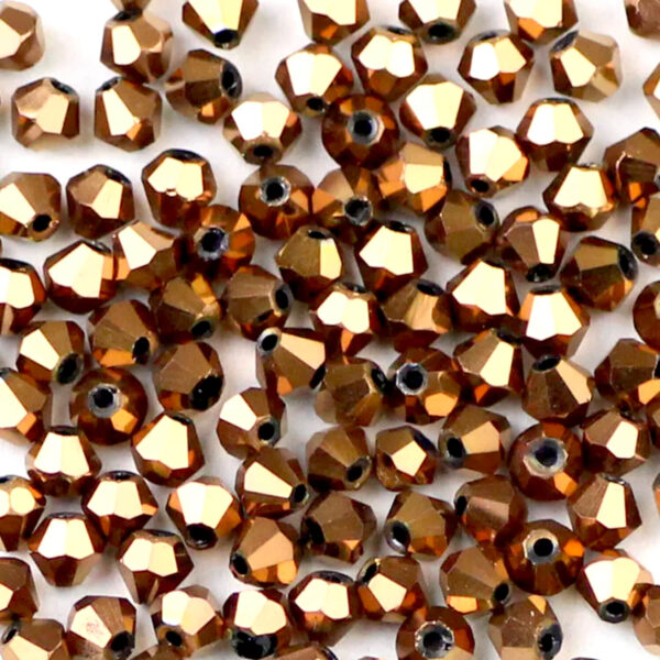 copper_glass bead bicone