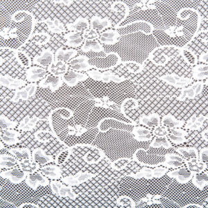 Floral Stretch Lace White