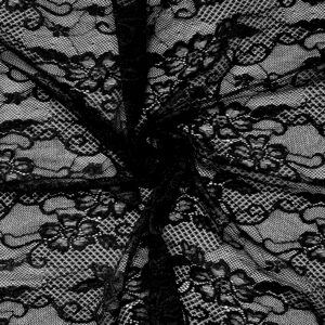 Floral Stretch Lace Black