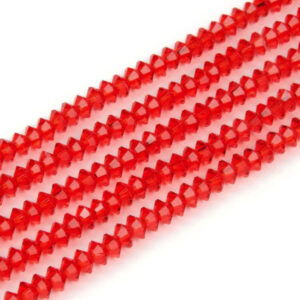 Light Siam Glass Beads - 5 mm (5x strings of 80 pcs./string)