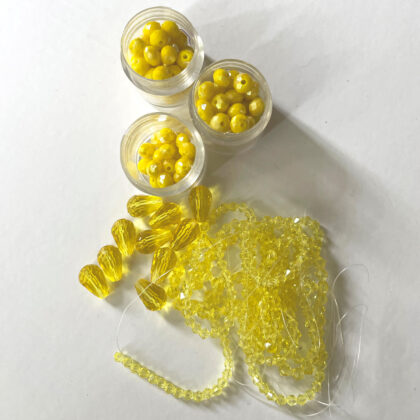 Highquality_GlassPearls_CitrineyellowMix1