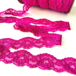 Stretch Lace Trim Fuchsia