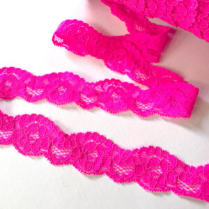 Stretch Lace Trim Hot Pink