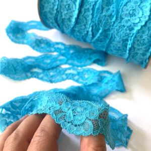 Stretch Lace Trim Turquoise