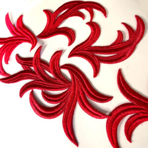Guipure Sonia Lace Motif Pieces in Red