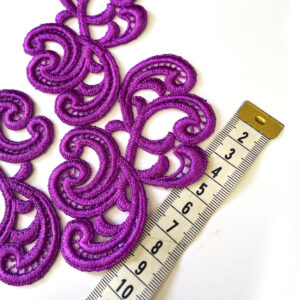 Guipure Lace Floral Set in Hot Magenta
