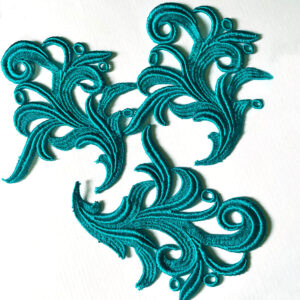 Guipure Tamara Lace Ribbon in Blue Zircon