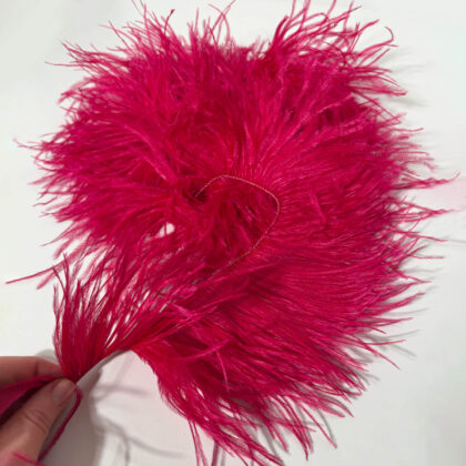 Ostritch Feather fringe_CherryRed1