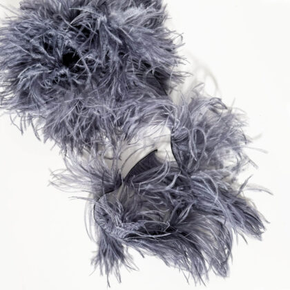 Ostritch Feather fringe_Hematitegrey1