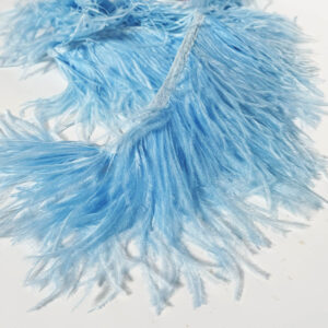 Ostrich Feather Fringe Ice Blue