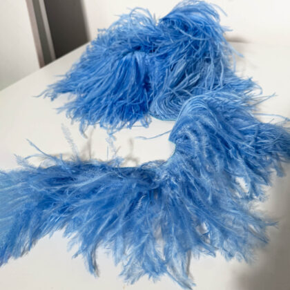 Ostritch Feather fringe_Sapphireblue1