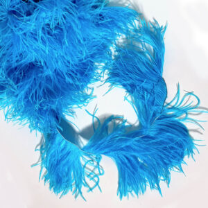 Ostrich Feather Fringe Turquoise