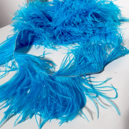 Ostritch Feather fringe_Turquoise2