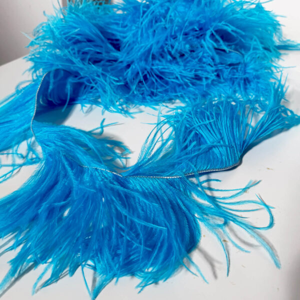 Ostritch Feather fringe_Turquoise2